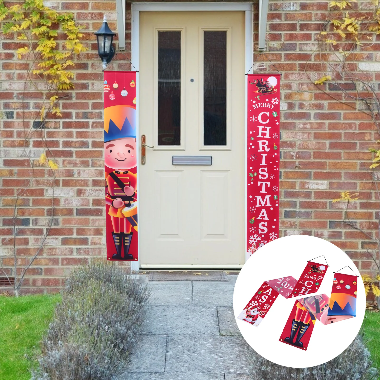 

Christmas Decorations Lovely Porch Couplet Door Couplets Banner Sign Decorative Xmas