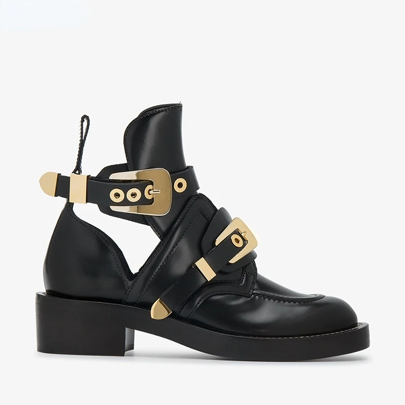 

Женские ботинки на ремешке с пряжкой, серебристые или золотистые ботильоны с двойной пряжкой, обувь в уличном стиле панк для осени