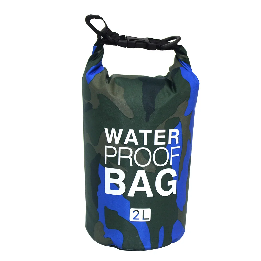 

1/2/3 Outdoor Swimming Bag Dry Sack Lightweight Reusable Storage Pouch Lifebelt Water Sports Blue Camouflage 11.5x28cm