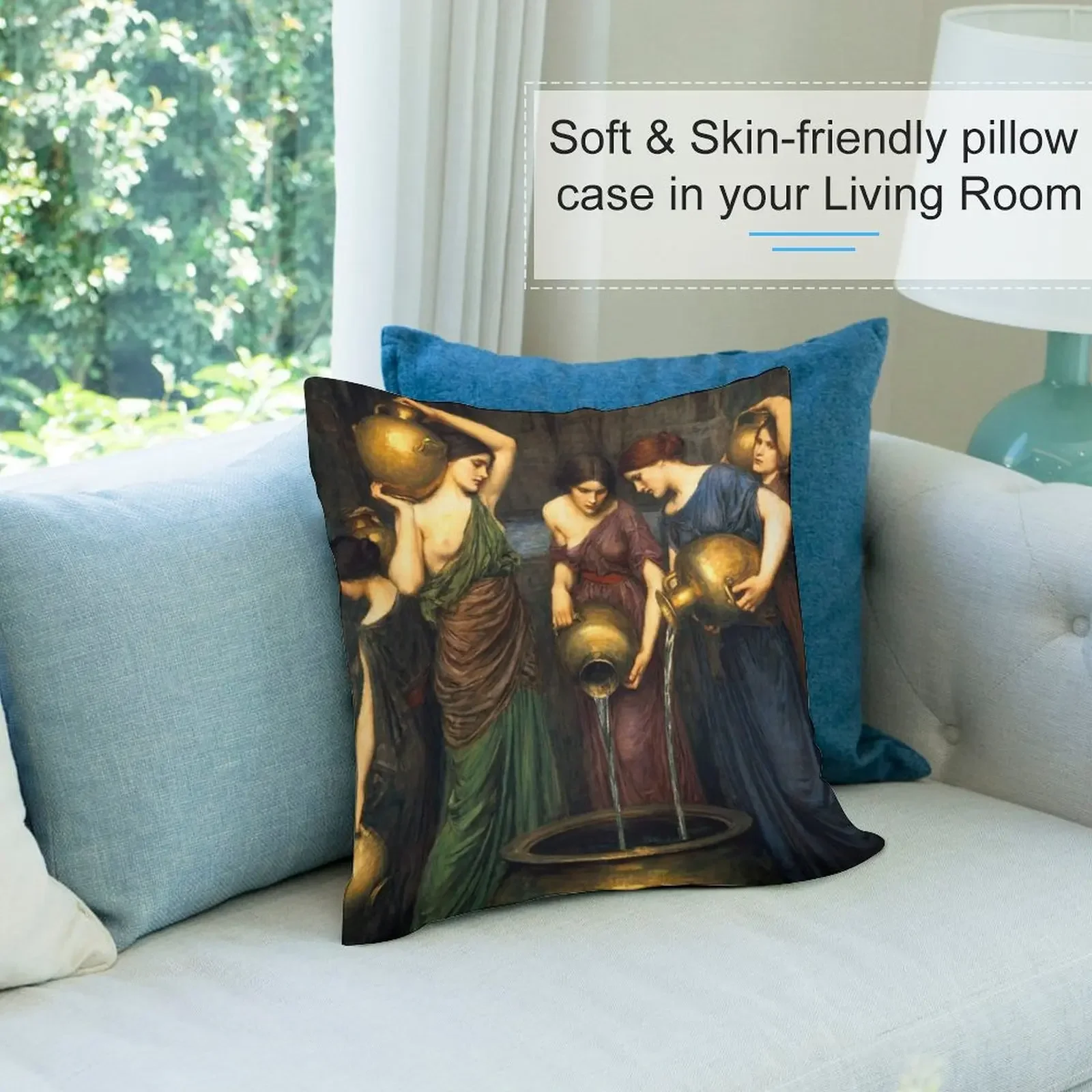 Декоративная подушка John William Waterhouse-Danides декоративная для дивана наволочка