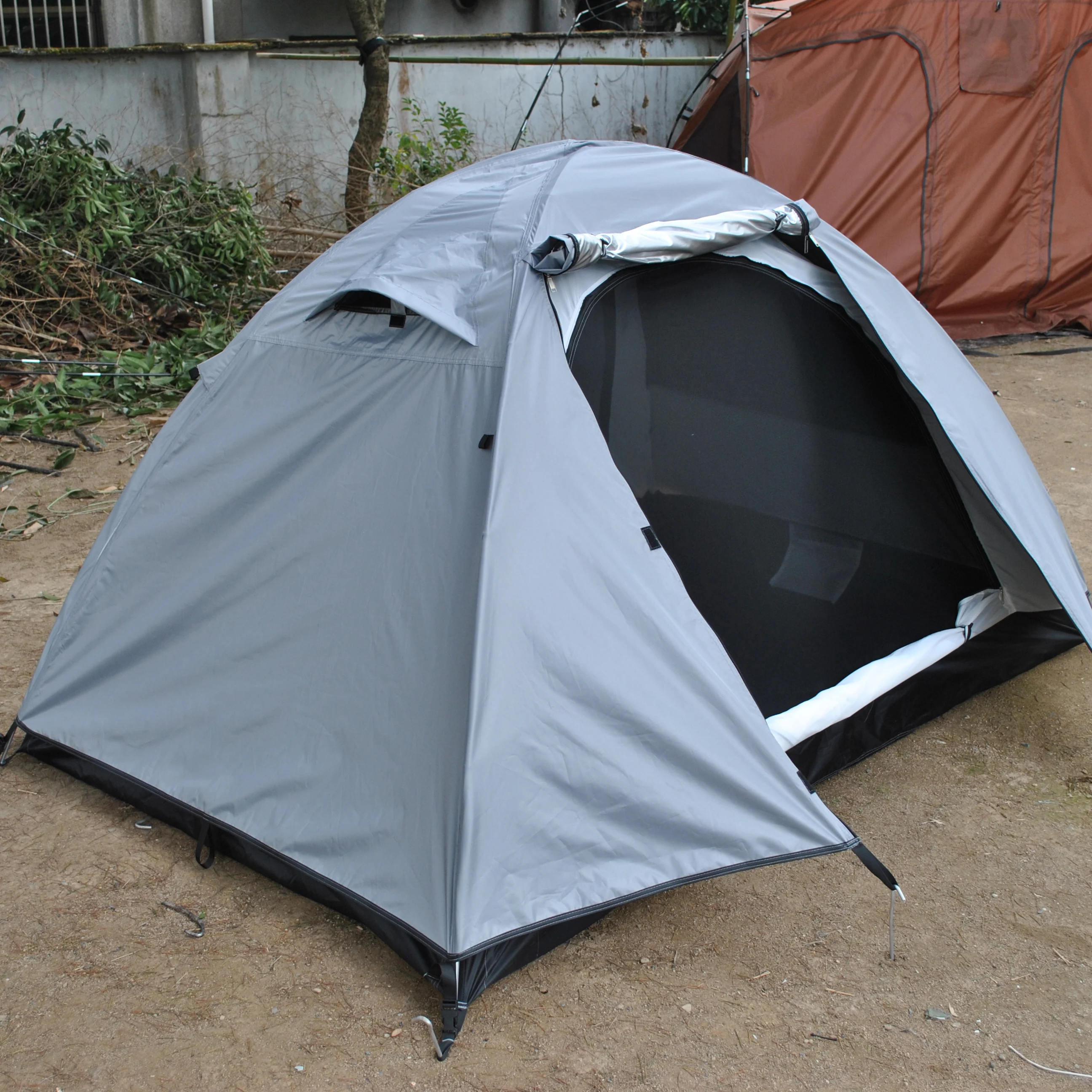 Прочная 4-сезонная палатка для 2 человек солнцезащитная с рюкзаком кемпинга CZX-745