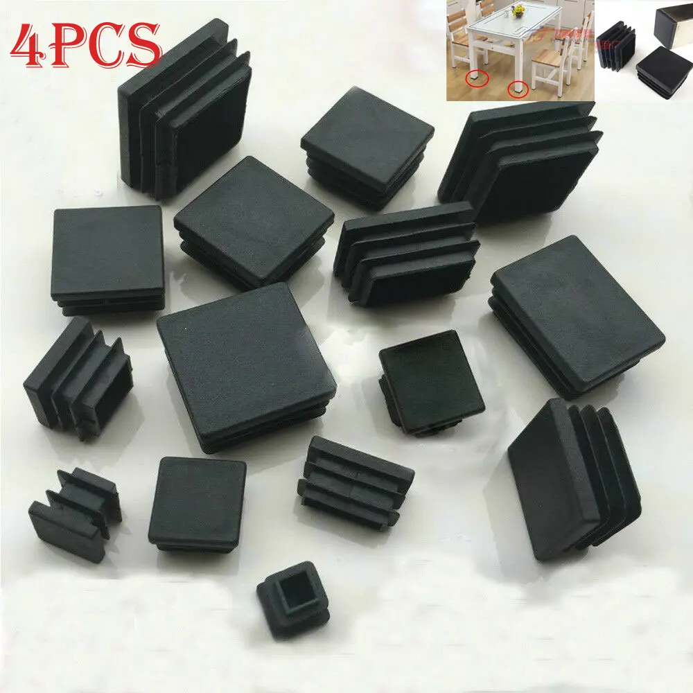 Table Bar Stool Leg Square End Caps Feet Plug Furniture Bottom Foot Cover