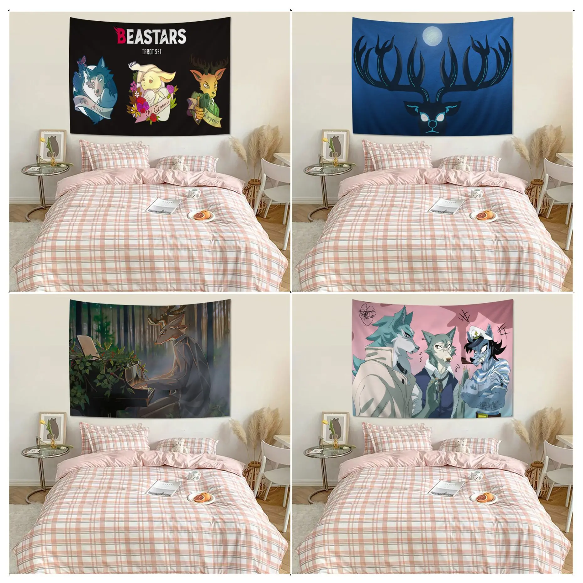 

BEASTARS Wall Tapestry Bohemian Wall Tapestries Mandala Kawaii Room Decor