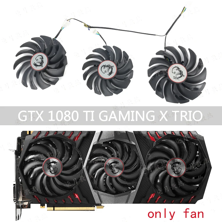 Вентилятор охлаждения PLD10010B12HH 95 мм 85 PLD09210B12HH 4 контакта GTX1080Ti для MSI GEFORCE GTX 1080 Ti Gaming X