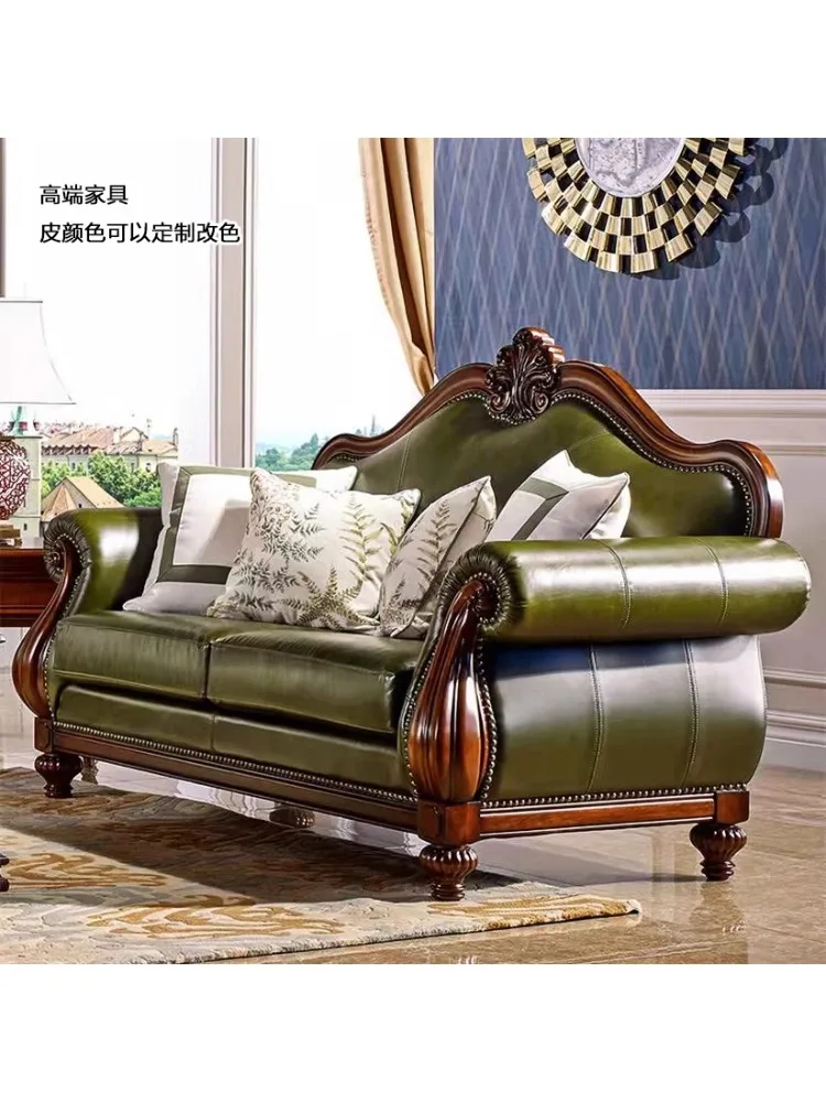 ~Диван роскошная вилла гостиная североамериканский орех резьба по дереву цветок