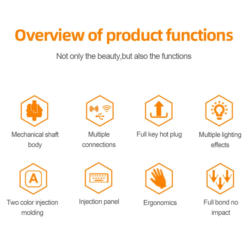 Геймерская клавиатура 2 4G K6 беспроводная 2000 мАч Bluetooth-совместимая