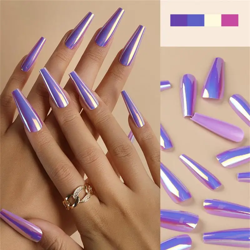 

Накладные ногти наклейка Европейская и американская длина Броня в стиле Ins искусственные ногти искусственный дизайн ногтей длинный дизайн ногтей