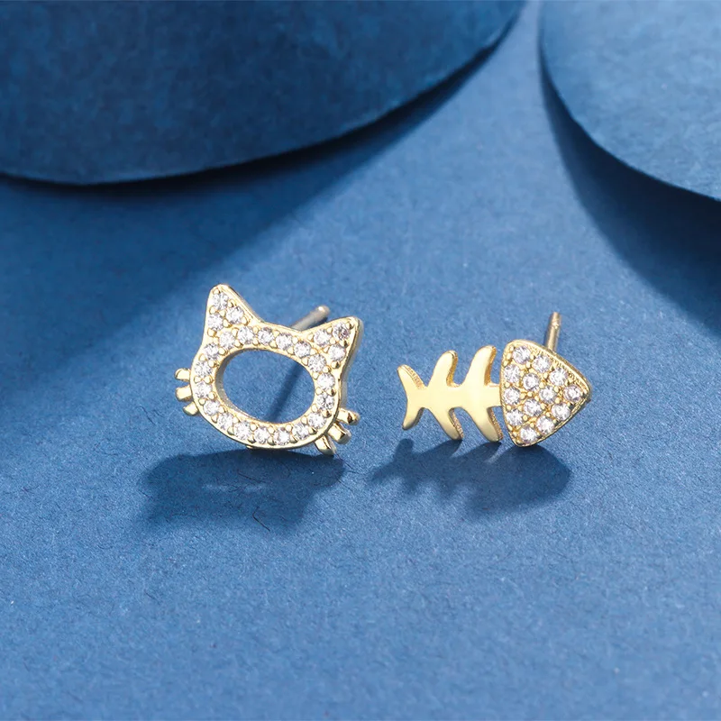 Симпатичные серьги-гвоздики для девочек с медведем и бантом Мультяшные серьги