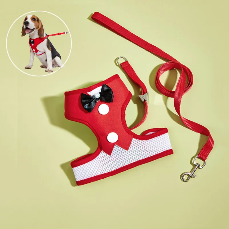 

Ремень безопасности для кошек и собак, регулируемый сетчатый жилет, Воздухопроницаемый, для щенков, ошейник из полиэстера, сетчатый, для мал...