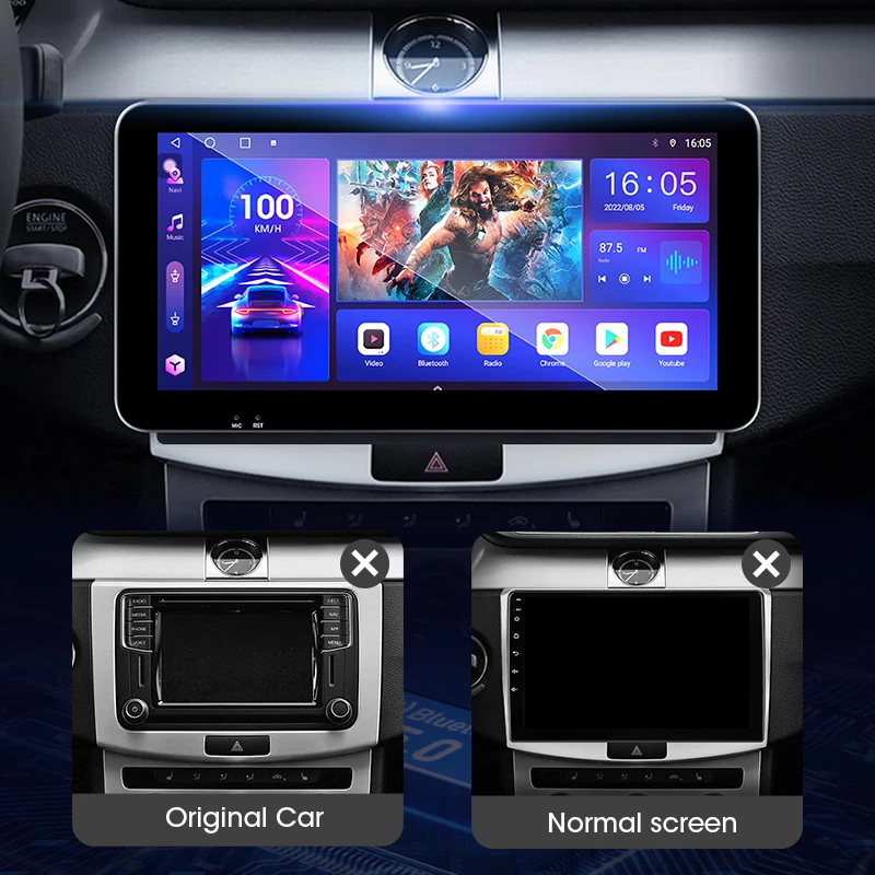 Автомагнитола 2 Din 10 33 дюйма Android 11 для VW Volkswagen Passat B7 B6 CC 2010-2015 мультимедийный плеер