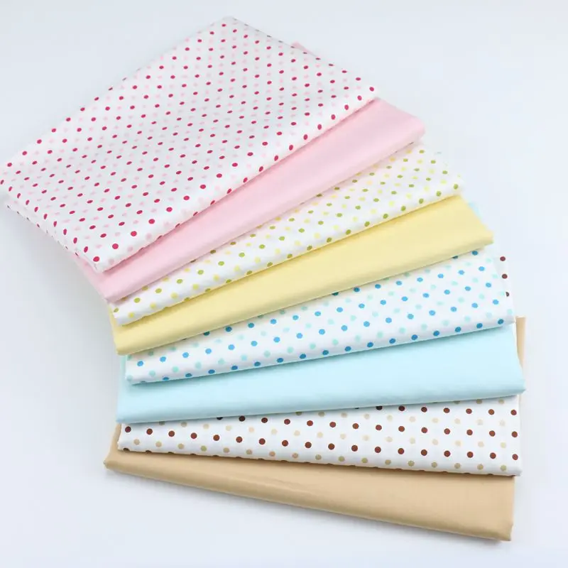 

160x50cm Polka Dots Dot Fabric Children's Bags Quilt Cotton Twill Fabric Kindergarten Baby Doll Clothes Printed Cloth