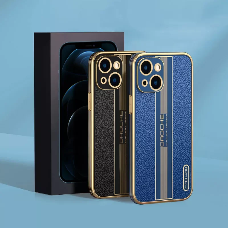 

Skeypaik Luxury Lens Protection PU Leather Mobile Phone Case For iPhone 13 Pro Max Mini 12 Pro Cellphone Back Covers Funda Shell