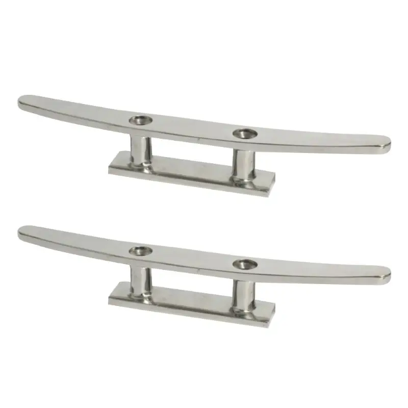 

316 Stainless Steel Boat Cleat Low Flat Cleat For Marine Boat Deck Rope Tie 4" 5" 6" 8" 10" Lock bolt Boat