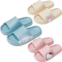 sanrioed my melody slippers kawaii breathable non slip cartoon figure cinnamoroll hello kitty household shoes toy gift