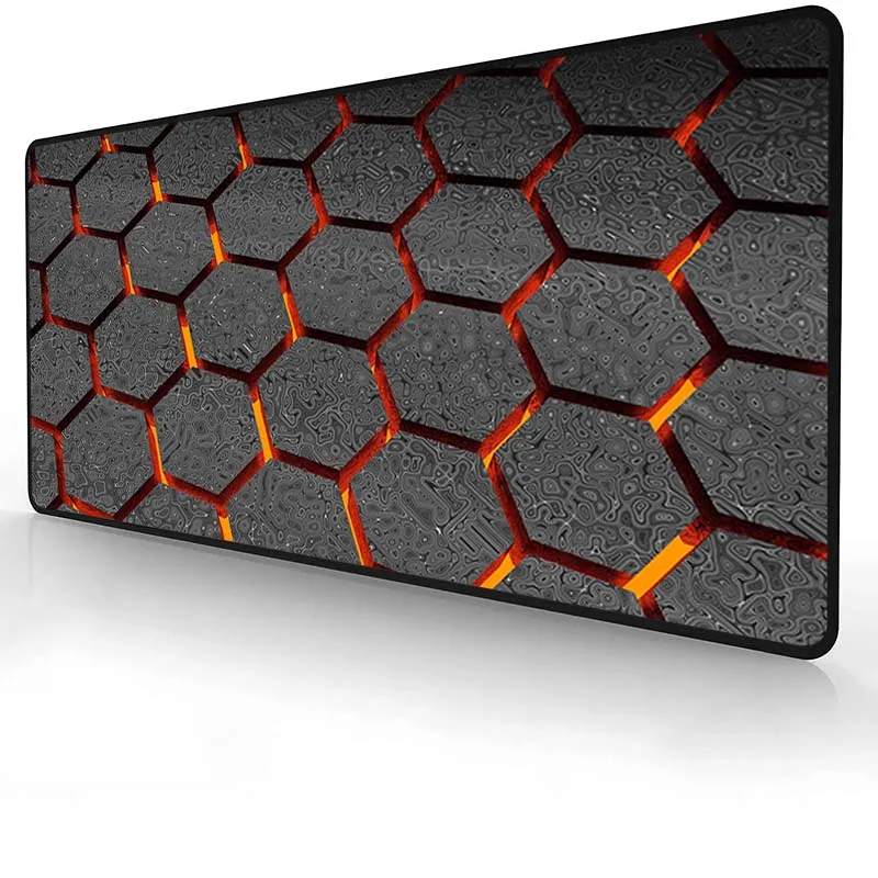 Mousepad Gamer 3D Hexagonal Diamond Texture Computer Mouse Pad Gaming Pc Cabinet Games Desk Accessories Keyboard Mat Mats Office