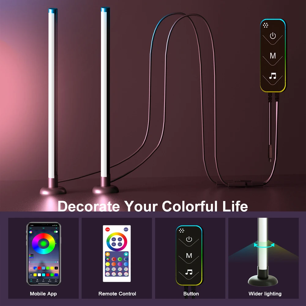 1/2 упаковки светодиодной подсветки телевизора Smart Light Bars с 3-мя способами