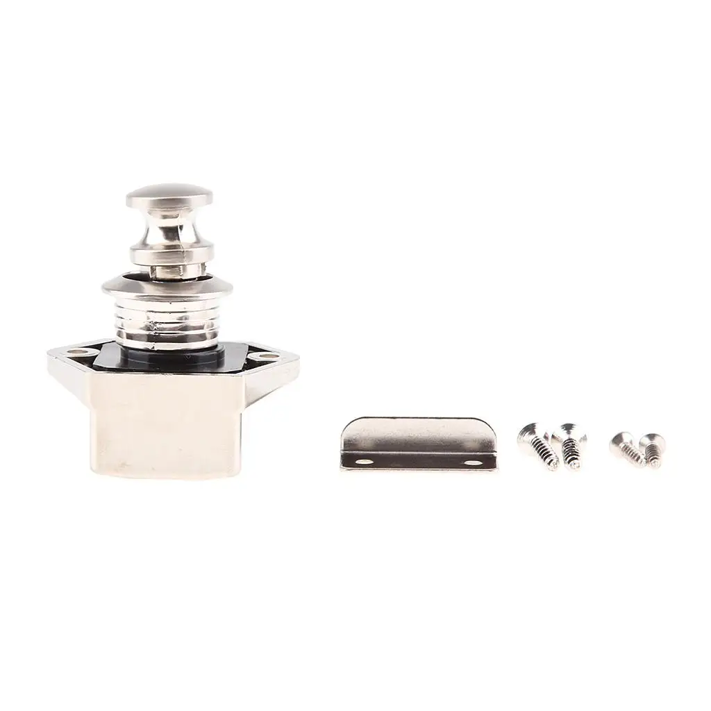 

Latch Lock Handle Button Door Lock For Boat Yacht Alloy Nickel