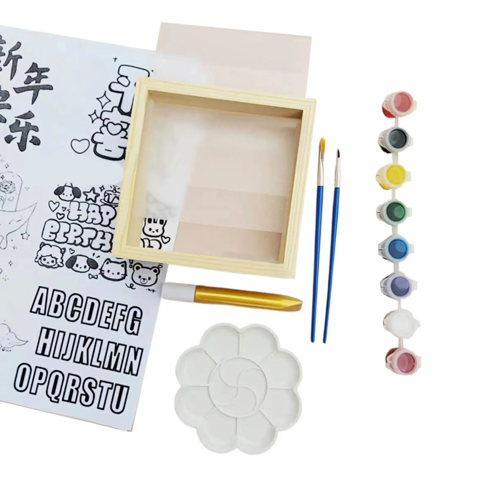 

DIY Glass Painting Tools Set Paintable Toys Handmade Crafts for Boys Girls