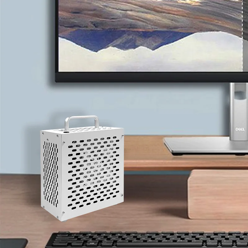 Фото Мини-портативный корпус Itx 17*17, материнская плата, маленький источник питания 1u, корпус настольного компьютера с воздушным охлаждением №4