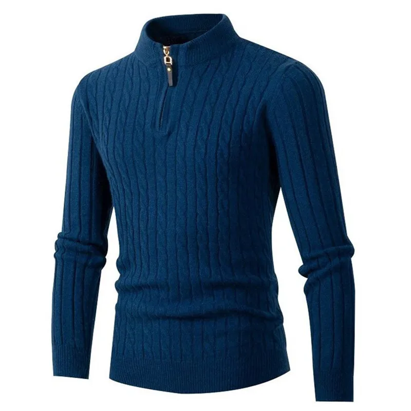 

Sweater Men Pullover Mens Knitted Business Sweater Casual Zipper Sweater for Men New Autumn Winter Fashion Warm Mens Pullover