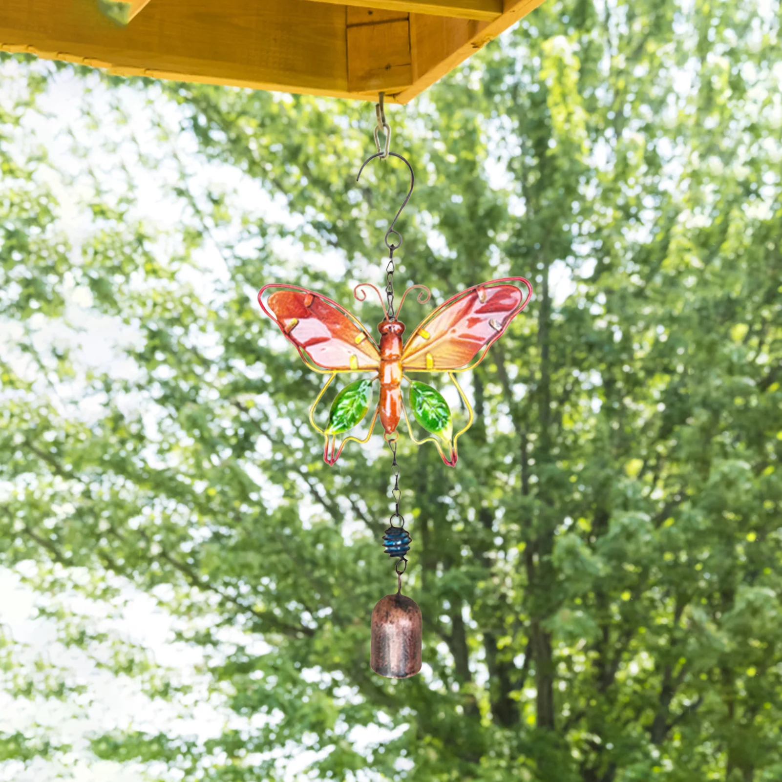 Ветряные колокольчики с бабочками для сада металлическая бабочка ветряные