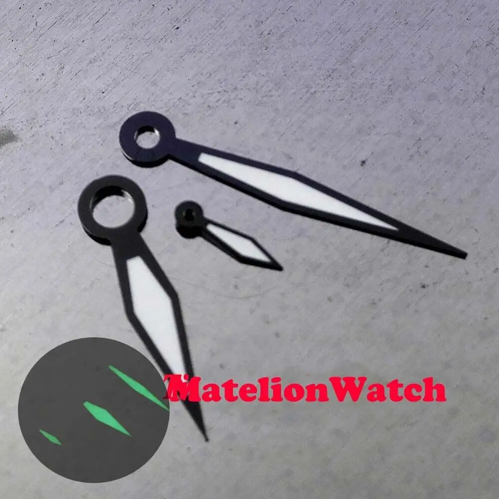 Светящаяся стрелка часов с черной окантовкой подходит для ручного механизма 6497