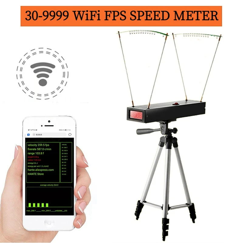

2022 Speed meter 30-9999 fps Speed meter for Shooting Chronograph speed Meter Velocimetry Slingshot bullet Speed Measuring tools