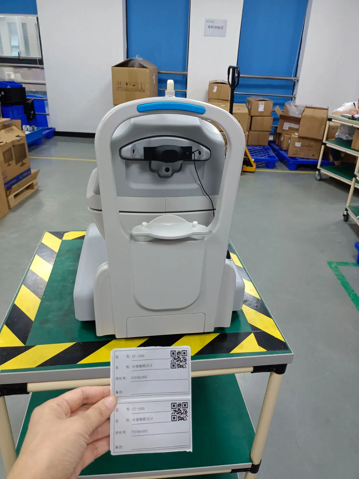 Фото SYSEYE ST-1000 ST-1000P Полностью автоматический бесконтактный тонометр, офтальмологическое оборудование, 10.1-дюймовый сенсорный экран, встроенный термопринтер, внутриглазное устройство. №4