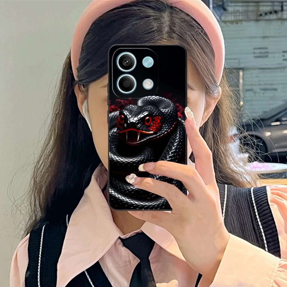 Модный чехол со змеиным крутым мобильным телефоном для Xiaomi Redmi Note 13 12 11 10 9 8 7 6 S A Pro