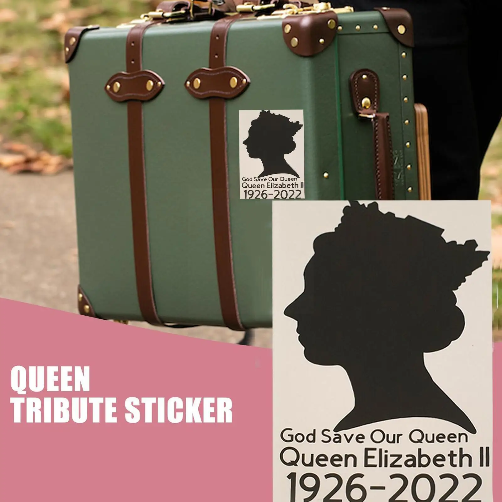 

Queen Elizabeth Ii Memorial Vinyl Sticker In Memory God Save Our Queen R1b1
