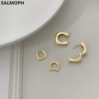 2022 new restoring ancient ways geometric square hoop earrings women europe and the united states luxury minimalist ear buckles