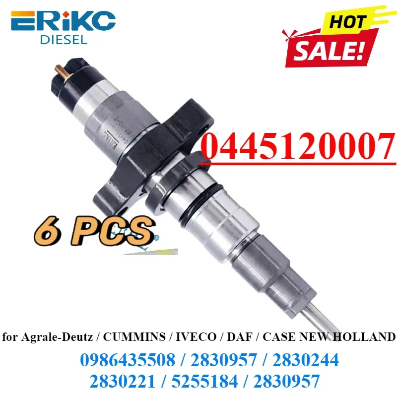 Форсунка двигателя для дизельного топлива Bosch Cummins 0445120007 0986435508 0445 120 6 шт.