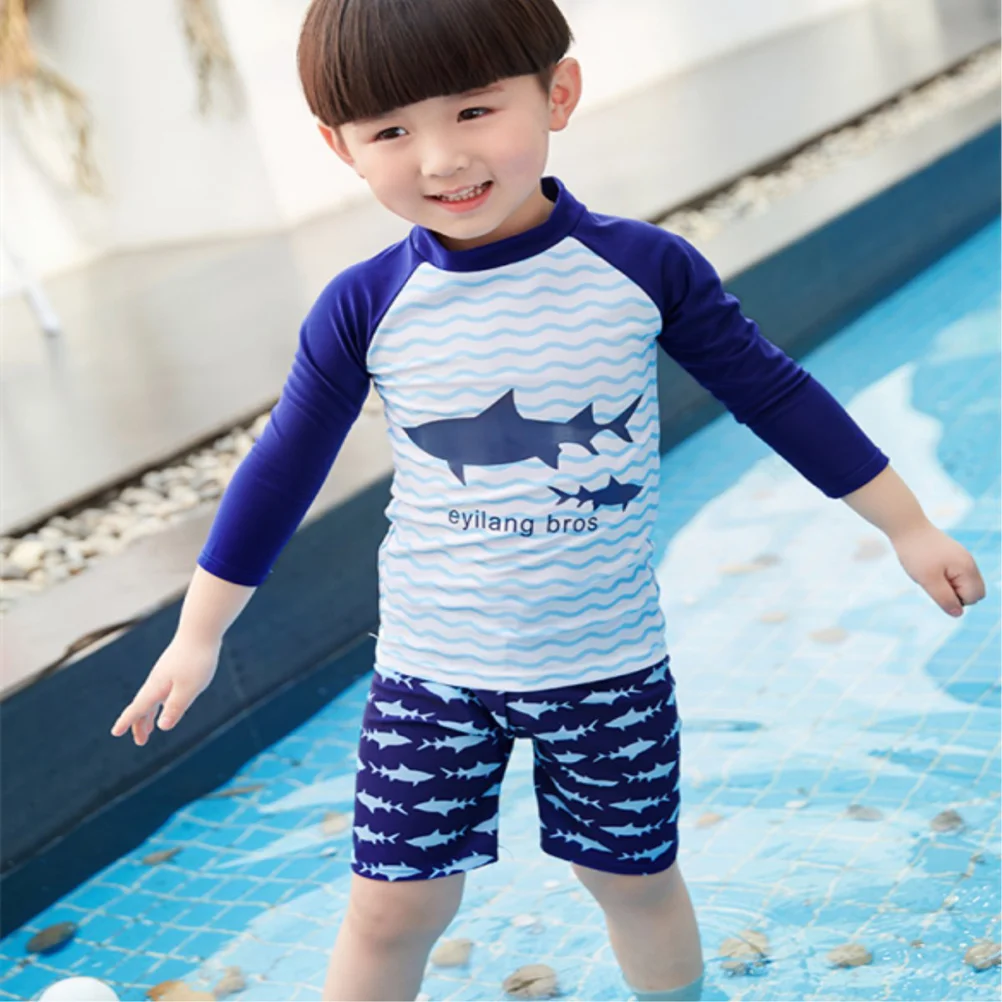 3 шт. в 1 комплекте купальники с изображением акулы солнцезащитный крем