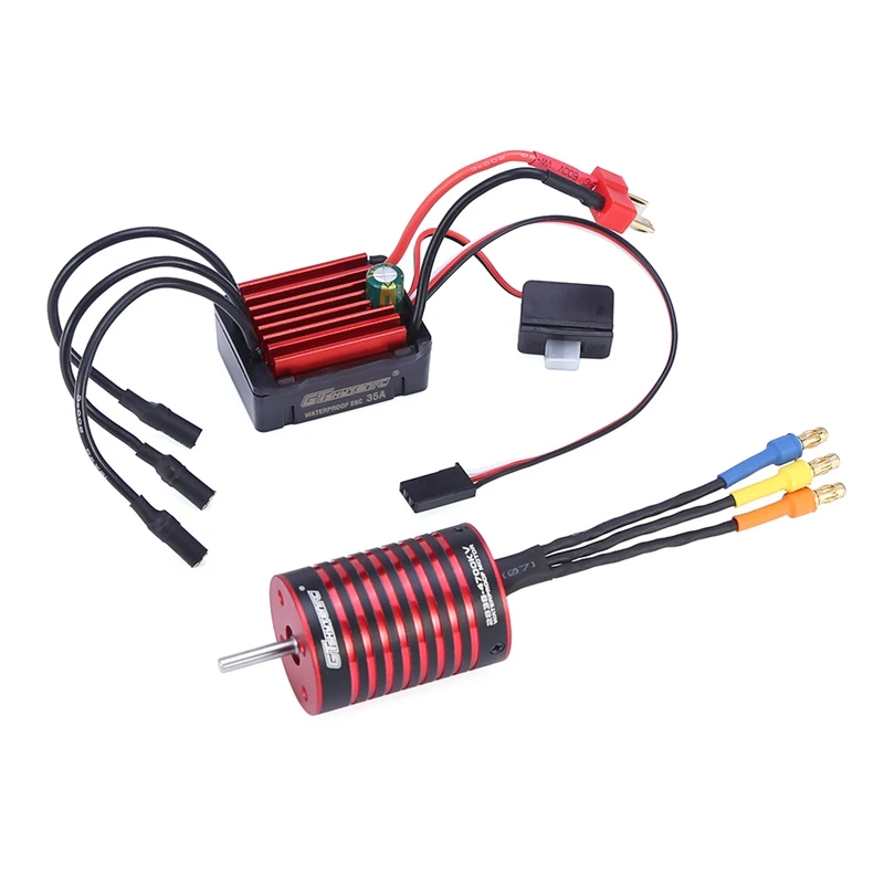 

Бесщеточный двигатель GTSKYTENRC Combo 2838 с 35A ESC для радиоуправляемого автомобиля Traxxas HSP Tamiya Axial 1/16 1/12