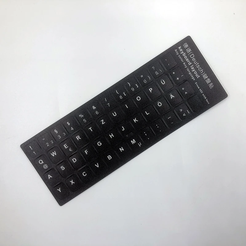 

Немецкие наклейки на клавиатуру, макет букв алфавита, Deutsch Tastatur Aufkleber