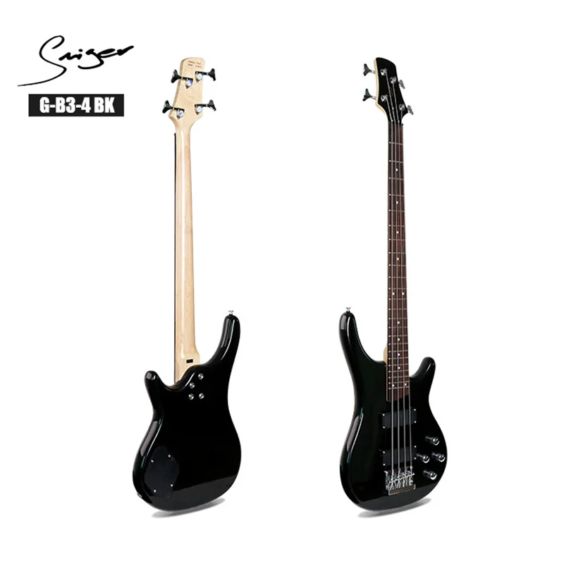 

Smiger Electric Bass Alder Wood G-B3-4 4 Strings Alder Wood Bass Guitar 24 Frets Electric Bass Guitar Musical instrument