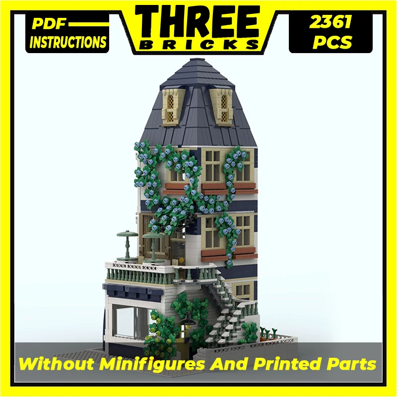 

Moc Building Blocks Modular Street View Flower Apartment Technical Bricks DIY Assembly Construction Toys For Child Holiday Gifts