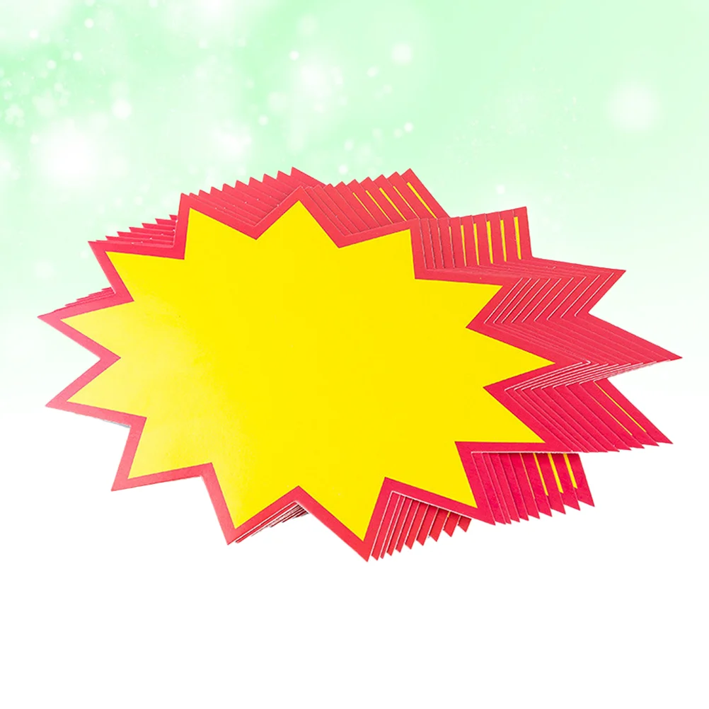 

Retail Star Labels Signs Stakes Burst Display Lables Paper Not Sign Supermarket Store Bright Tag Tags