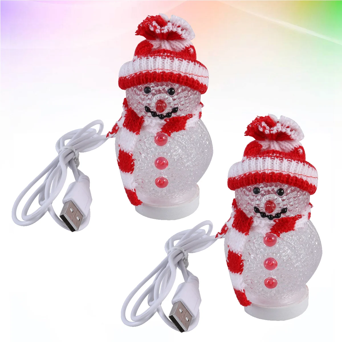 

Snowman Christmas Light Figurines Night Led Lights Usb Lamp Xmas Tabletop Figurine Lighted Decorations Indoor