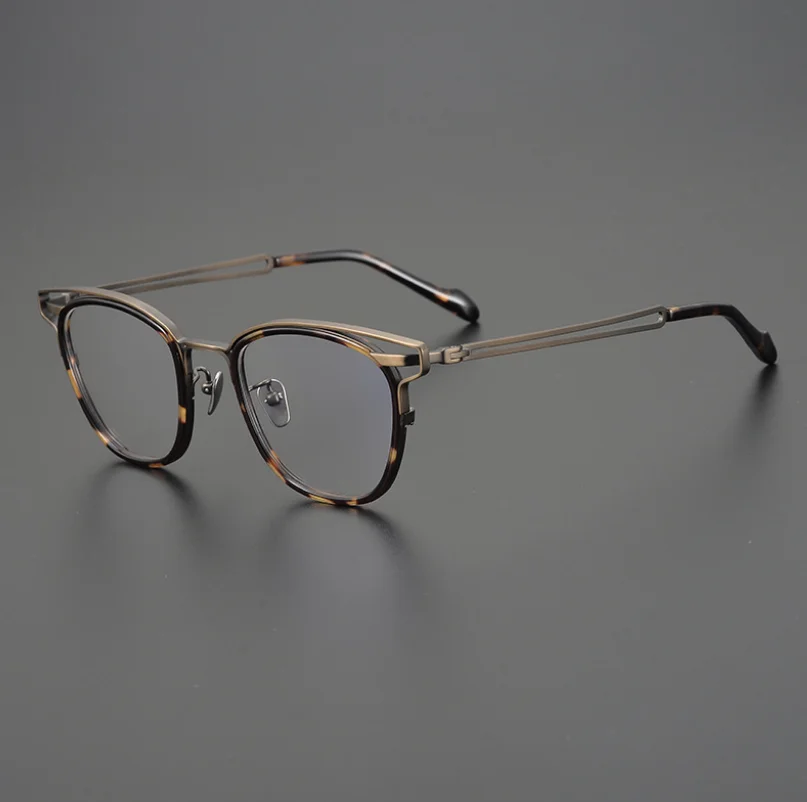 

Японские очки ручной работы из чистого титана, оправа для очков, мужские Оптические очки, высококачественные винтажные очки по рецепту, женские очки