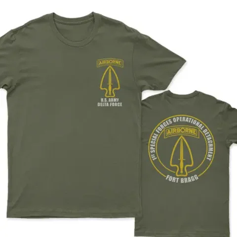 Футболка Delta Force 1st (стандартное отряд спецназа). Летняя Хлопковая мужская футболка с круглым вырезом и коротким рукавом Новинка