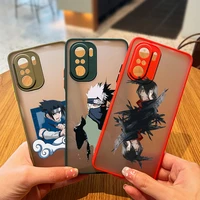anime naruto itachi kakashi for xiaomi redmi 10 9 9a 9c 9at 8 8a 7 7a 6 6a 5 plus 4x 2022 5g frosted translucent hard phone case