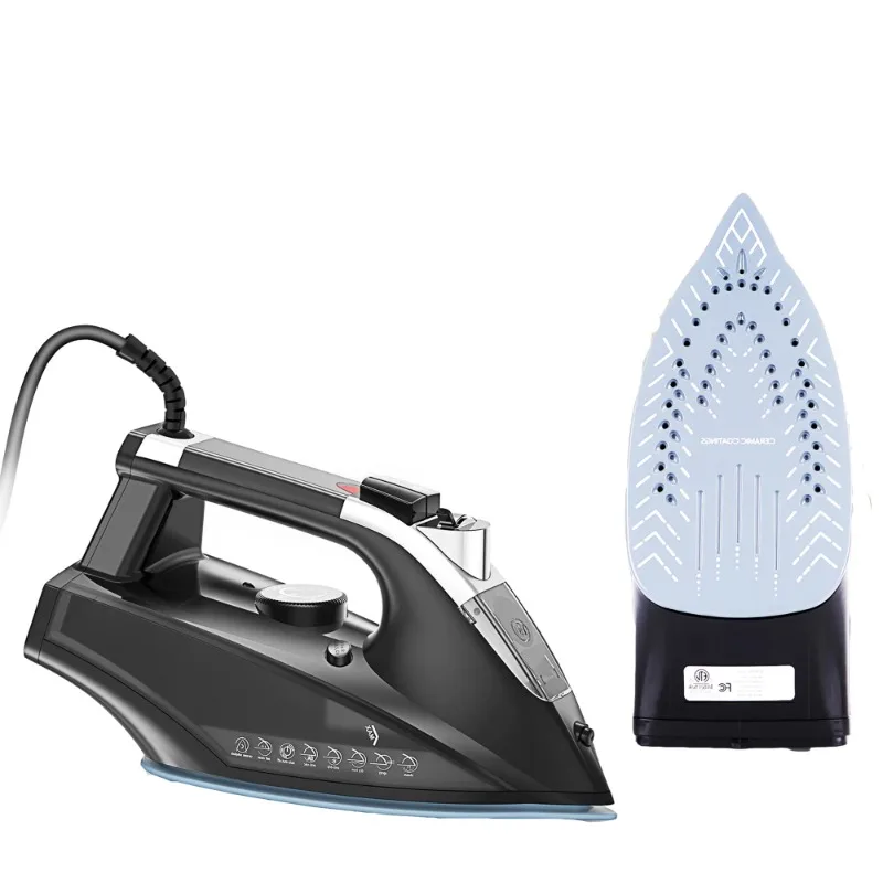 

Moosoo Professional Steam Iron, Portable Ironorded, with Auto-off Protect, Anti-drip, Black