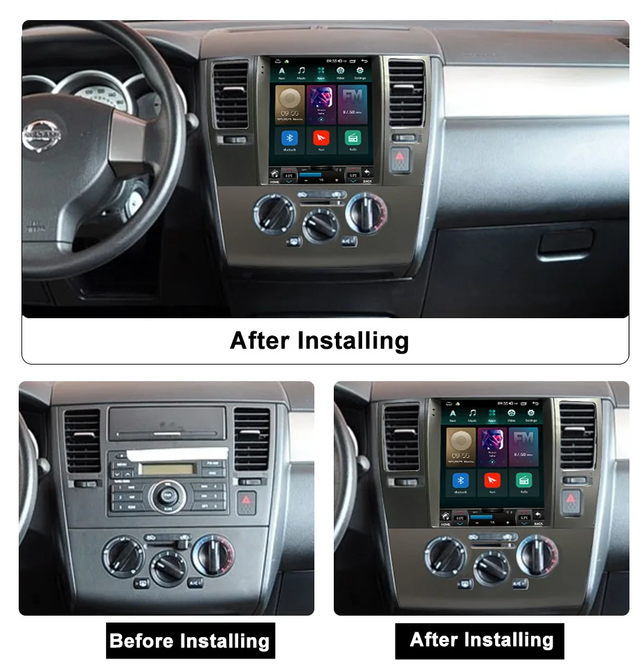 Navifly 9.7‘’ Octa core 8G 128G Car gps navigation radio player For Nissan Tiida 2004 - 2013 with Wireless Carplay Auto DSP RDS |