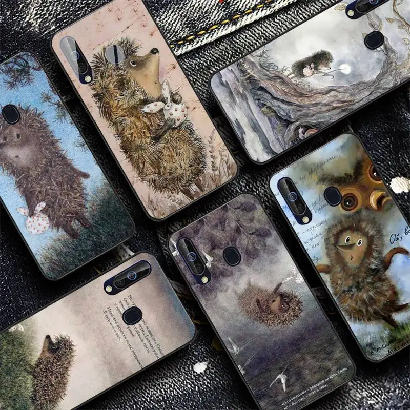 

Bright Hedgehog in the Fog Phone Case for Samsung A51 01 50 71 21S 70 10 31 40 30 20E 11 A7 2018