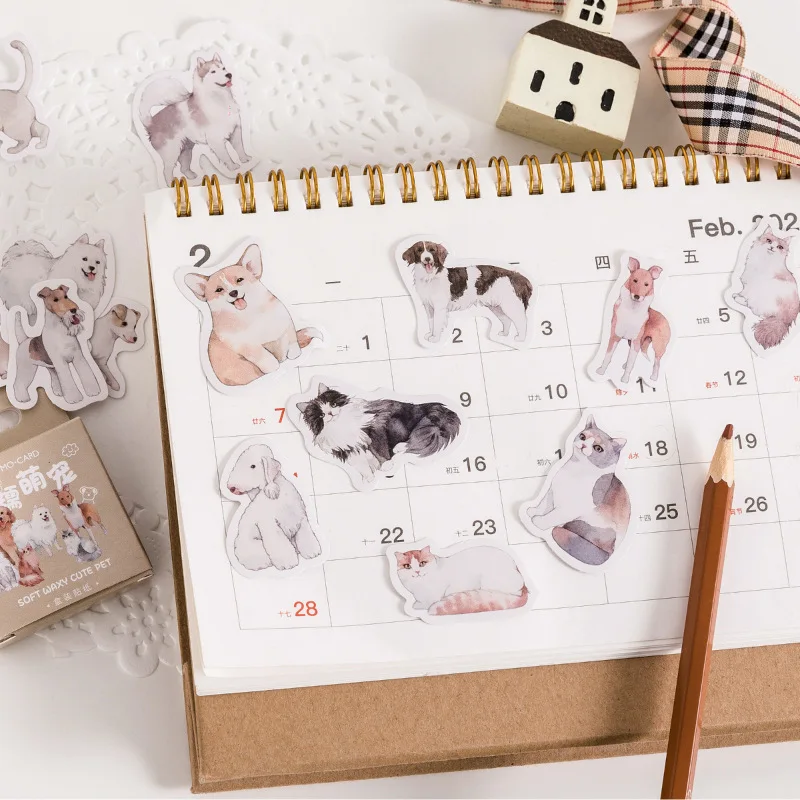 45 шт. в милой упаковке самодельные Украшения клейкая бумага наклейки с