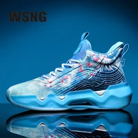 wsng mens shoes casual mens sports shoes non slip high top couple shoes cushioning rebound basketball shoes training shoes