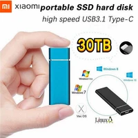 xiaomi original portable m2 usb3 1 mobile solid state drive 20tb 30tb ssd external storage device hard disks for computer laptop