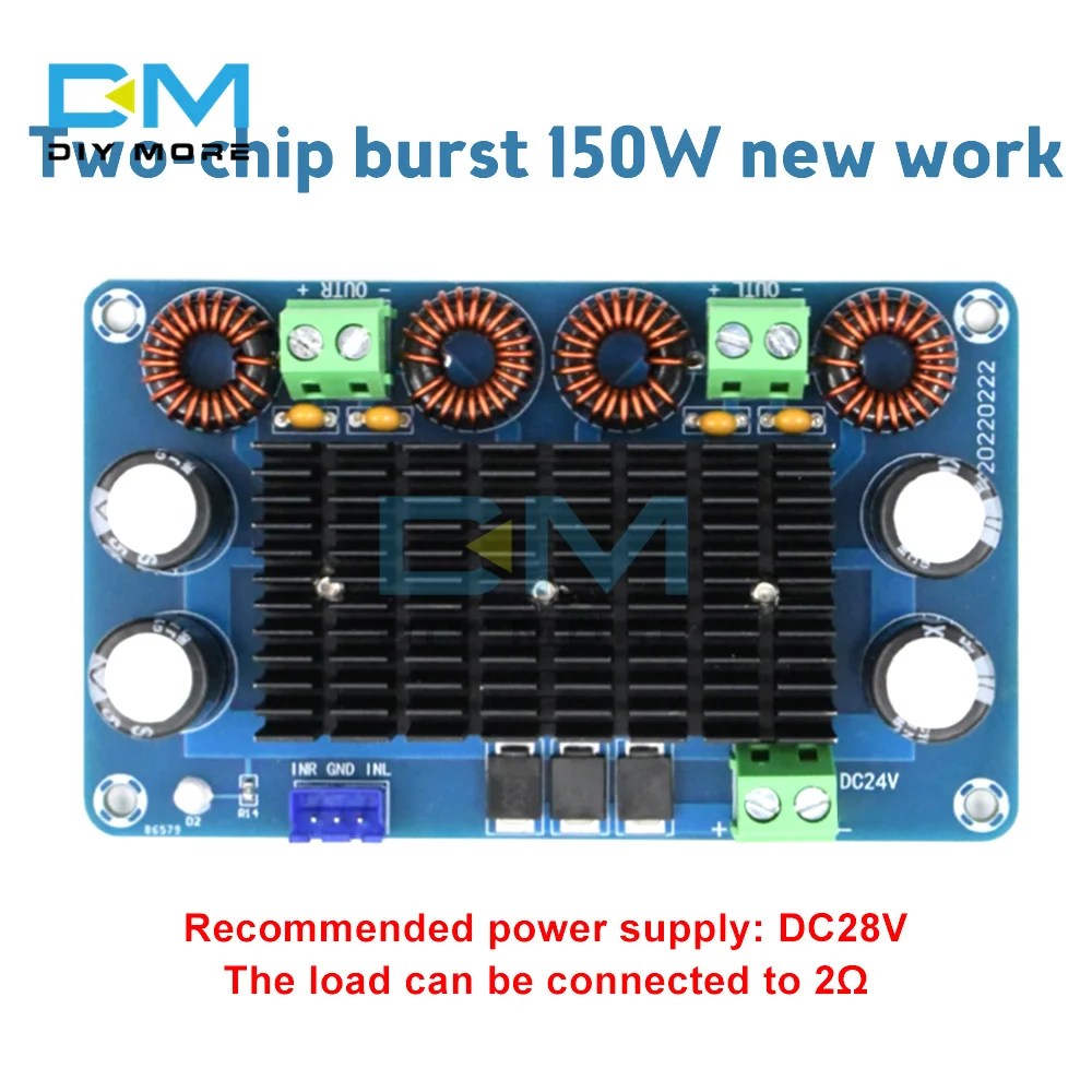 

XH-A284 плата цифрового усилителя мощности, модуль 24 В, выход 150 Вт, x2, плата сценического усилителя звука