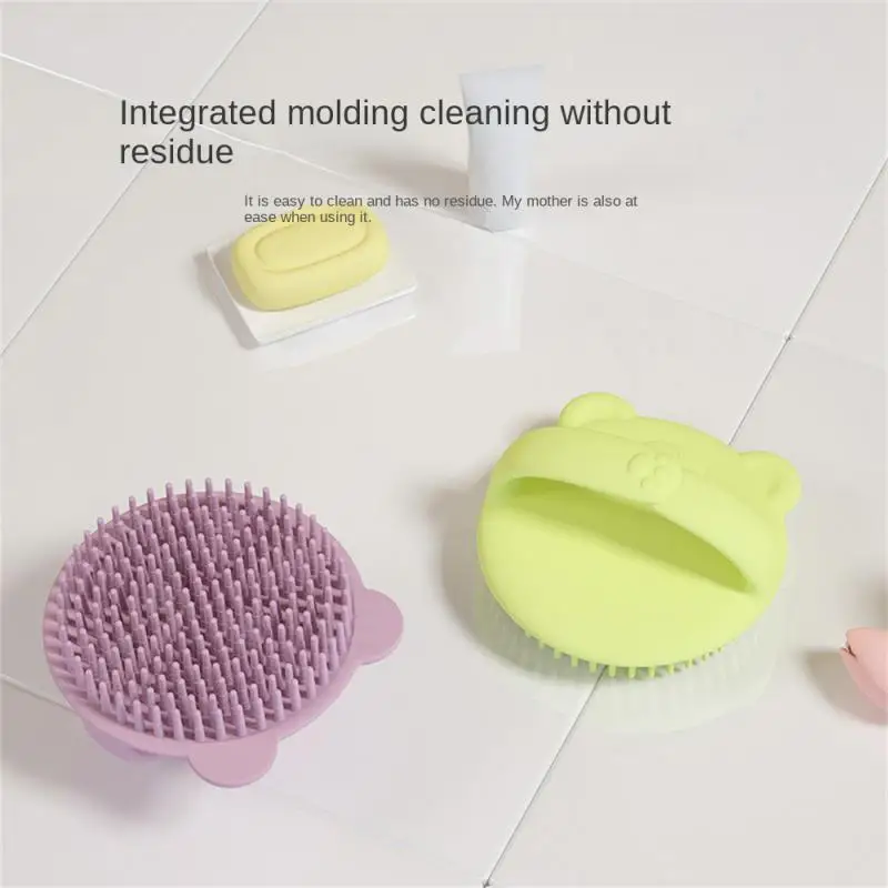 

To Remove Scale Shampoo Brush Silicone Shampoo Artifact Bath Cotton Baby Rub Mud Bath Brush Bathroom Supplies